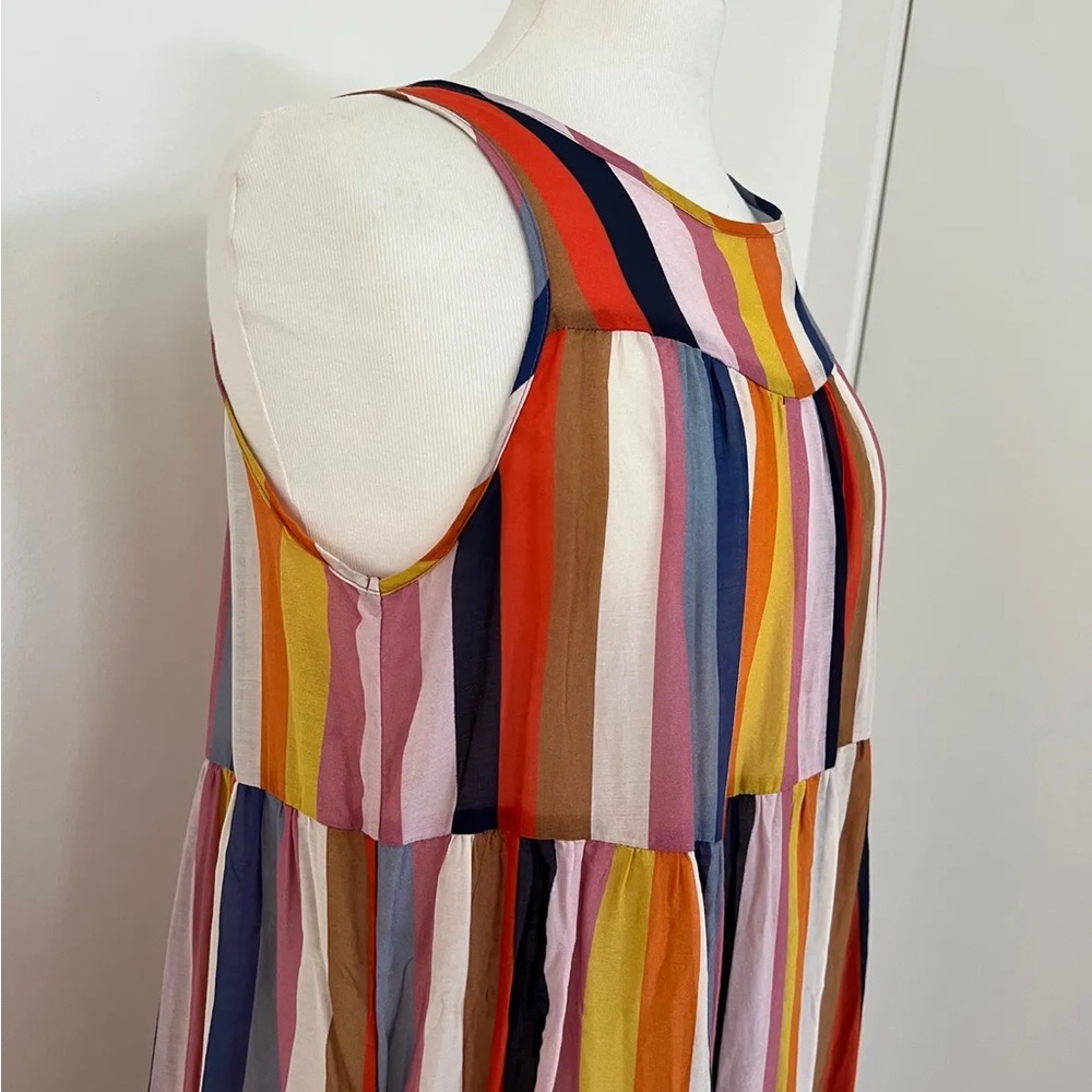 Xirena Rainbow Stripe Tiered Dress XS - Picture 3 of 5